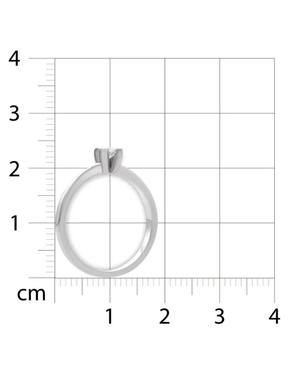 Solitario de oro blanco 14 k diamante 5