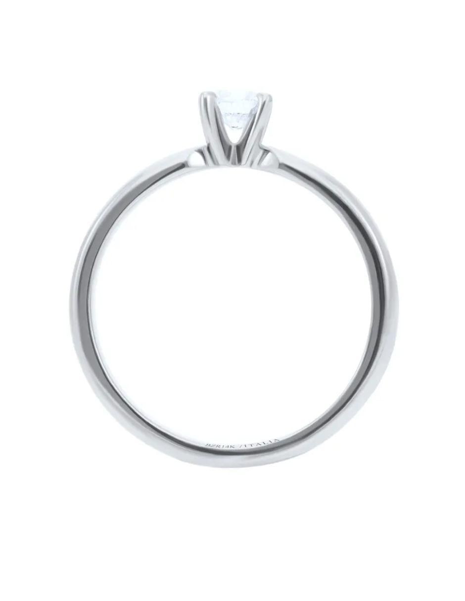 Solitario de oro blanco 14 k diamante 2