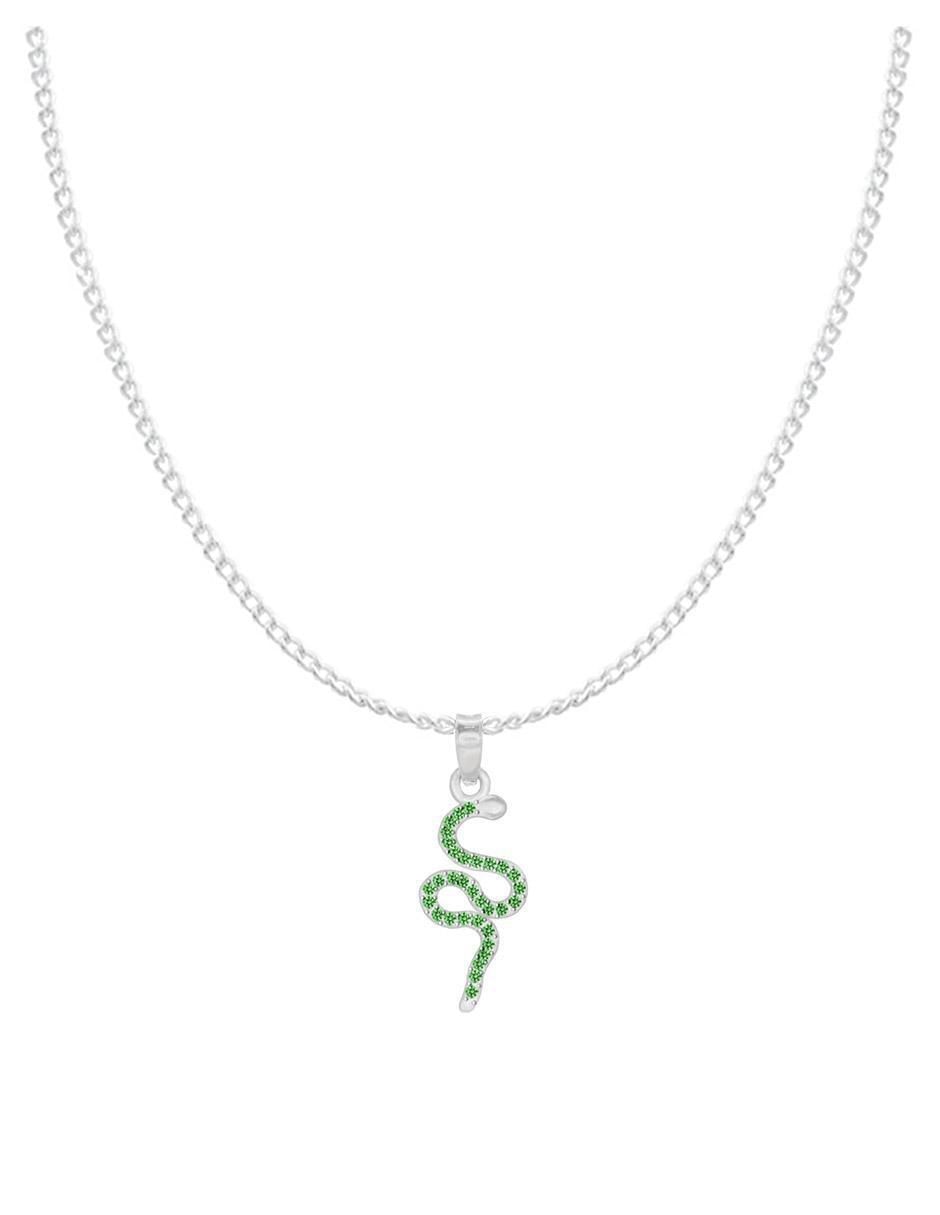 Collar con dije de serpiente de plata P 925 Collar con dije de serpiente de plata P 925