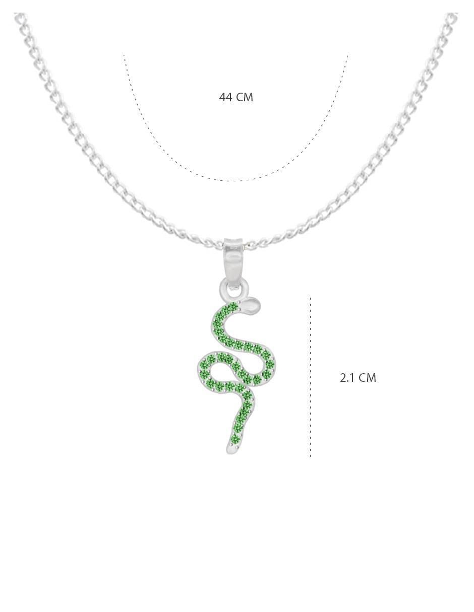 Collar con dije de serpiente de plata P 925 6