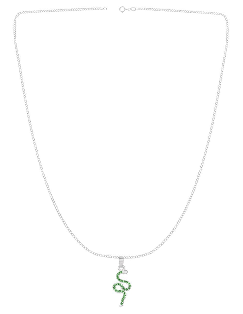 Collar con dije de serpiente de plata P 925 3