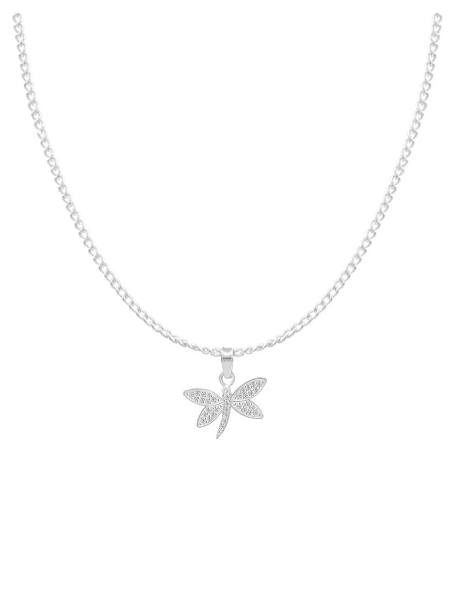 Collar con dije de libélula de plata P 925