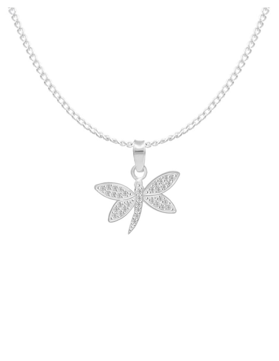 Collar con dije de libélula de plata P 925 2