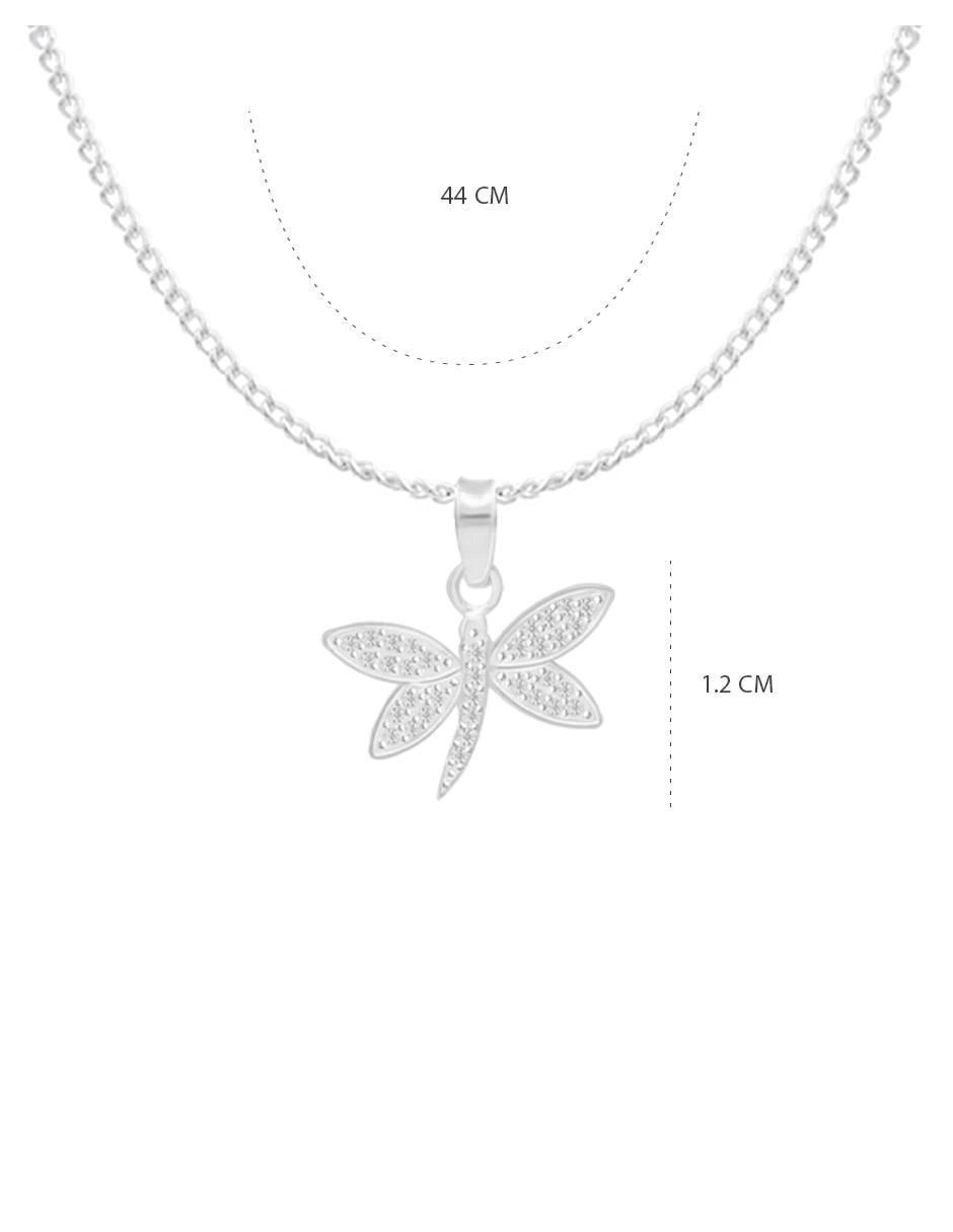 Collar con dije de libélula de plata P 925 7