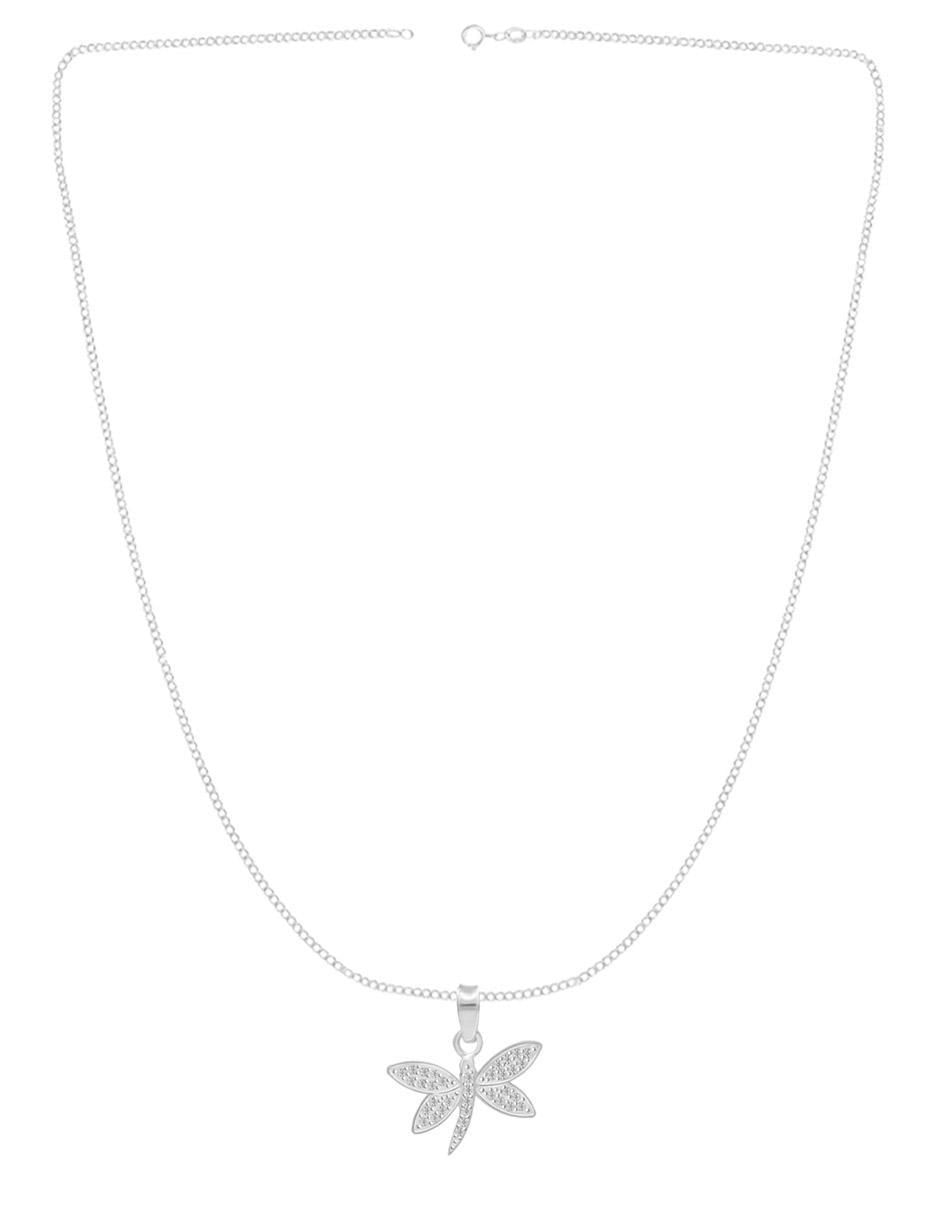 Collar con dije de libélula de plata P 925 3