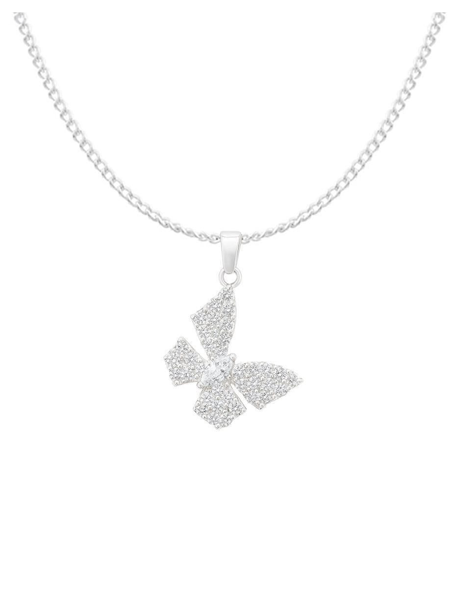 Collar con dije de mariposa de plata P 925 2