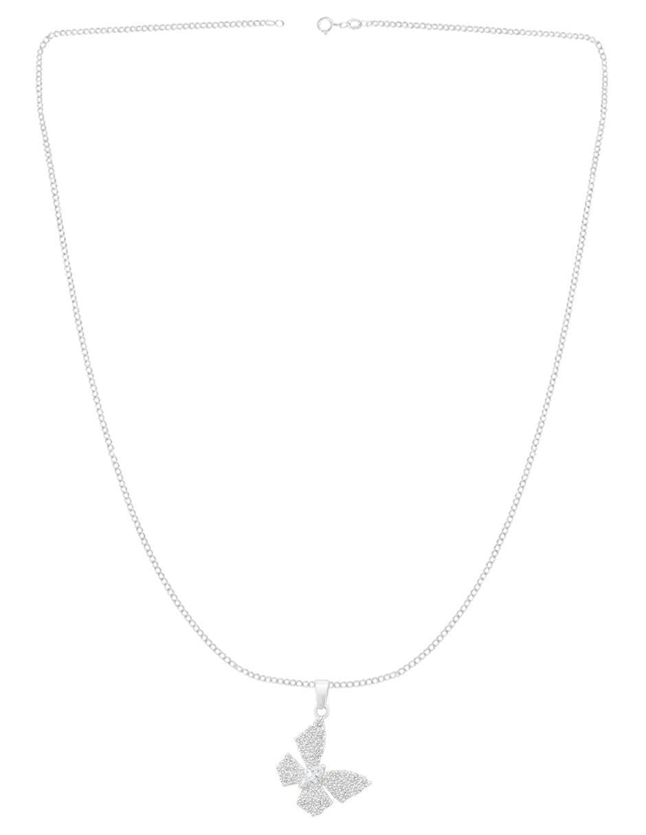 Collar con dije de mariposa de plata P 925 4