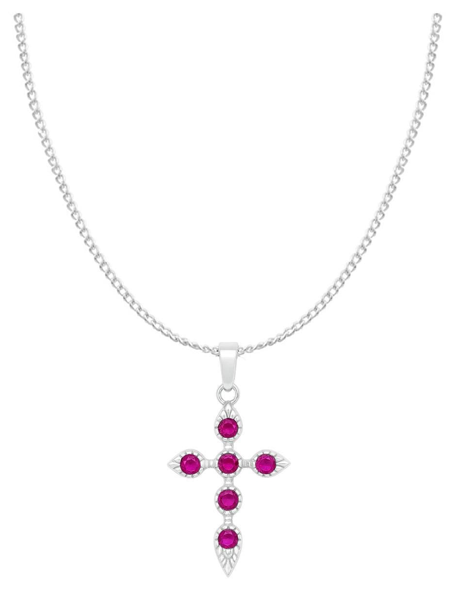 Collar con dije de cruz de plata P 925