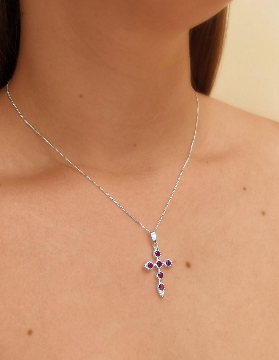 Collar con dije no aplica "de (si aplica)" cruz clepsidra ninguna "de" plata p 925