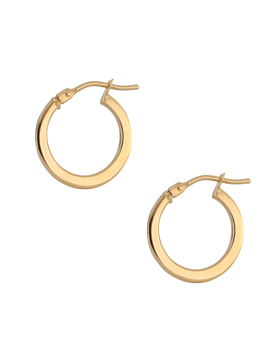 Arracadas de oro 14 K con acabado pulido 1