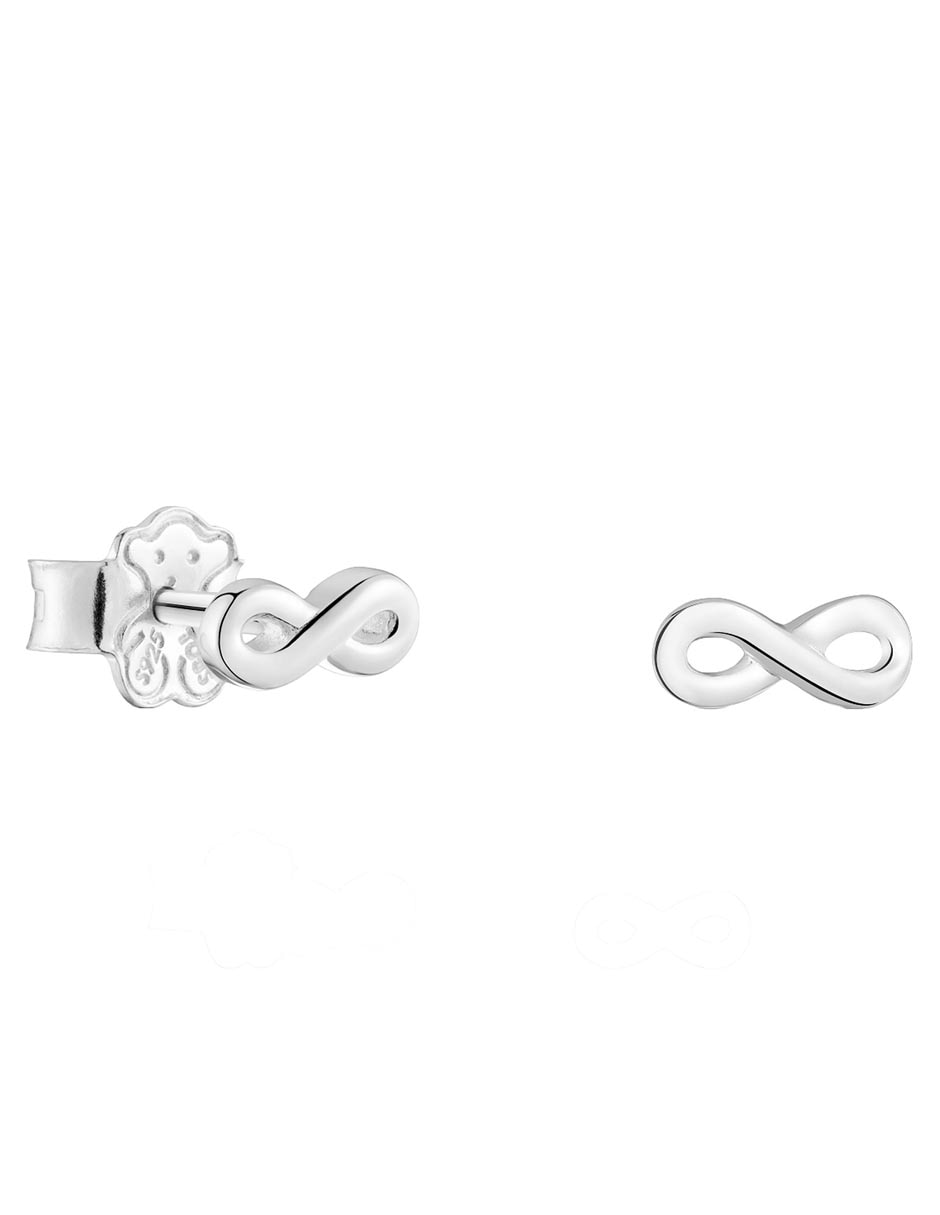 Aretes de infinito Motivos de plata P 925 con acabado brillante Aretes de infinito Motivos de plata P 925 con acabado brillante