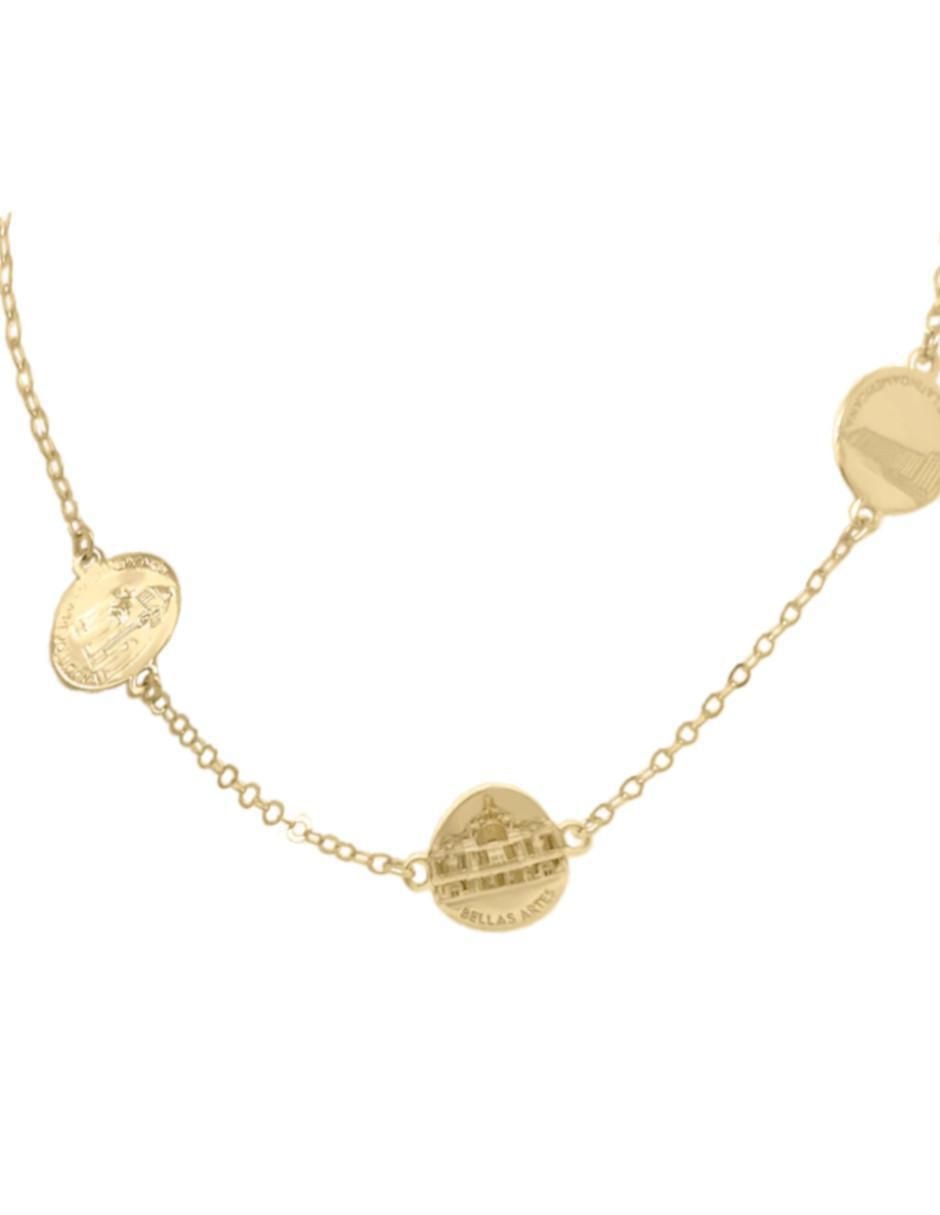 Pulsera de oro 14 k Arquitectura con acabado brillante 2
