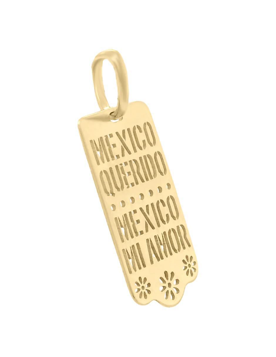 Dije rectangular patriamor de oro 14 K 2