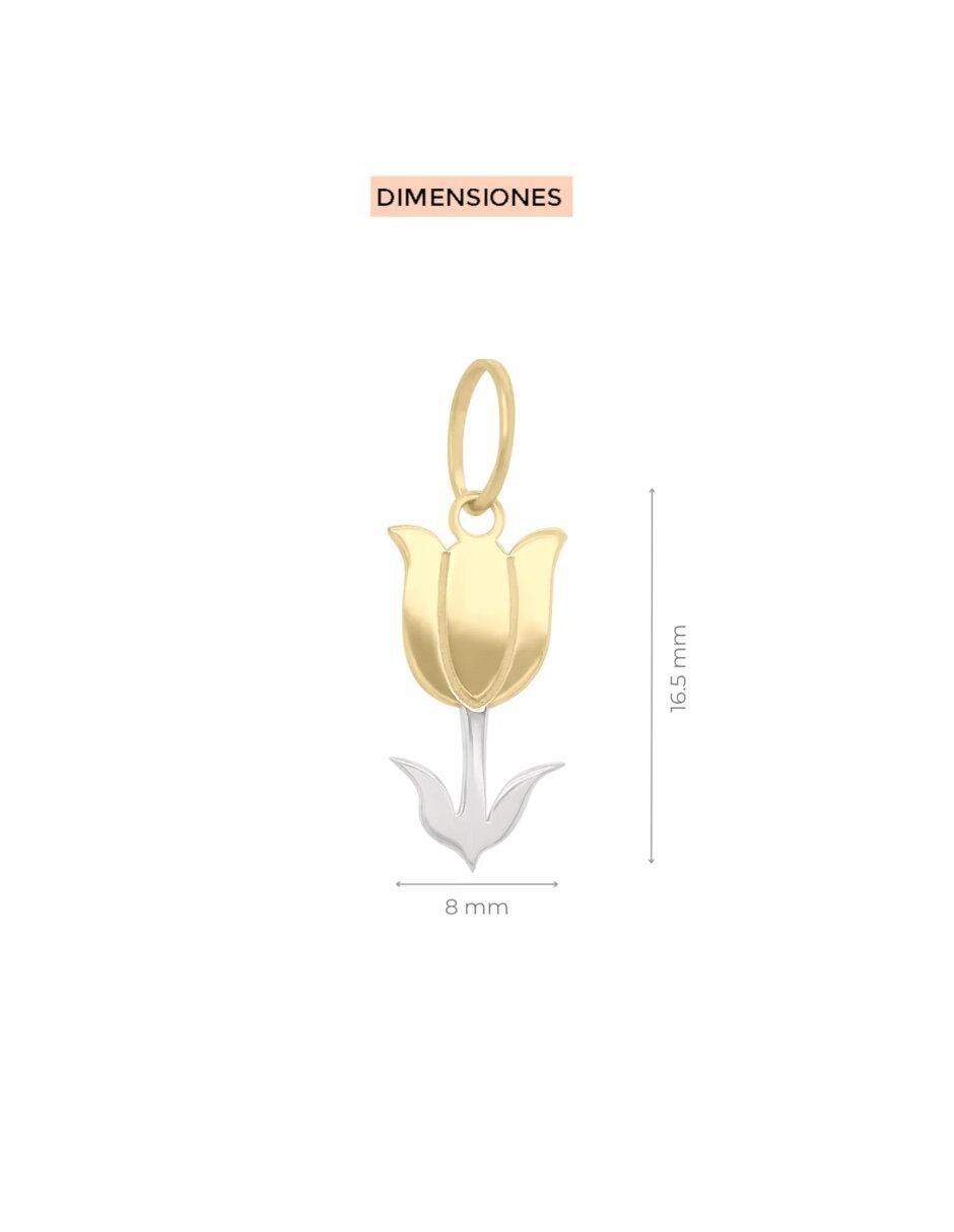 Dije de flor de oro 14 K 3