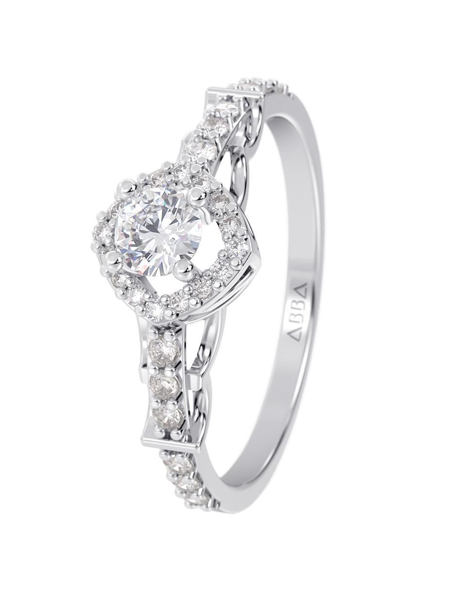 Anillo de compromiso de oro 14 k 2