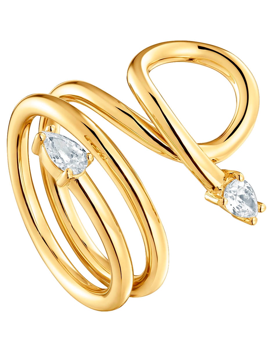 Anillo con gema Tous lio lgd p 925 de plata diamante baño de oro Anillo con gema Tous lio lgd p 925 de plata diamante baño de oro