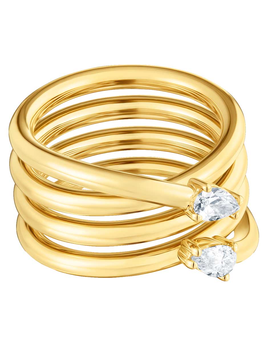Anillo con gema Lio LGD P 925 de plata diamante baño de oro