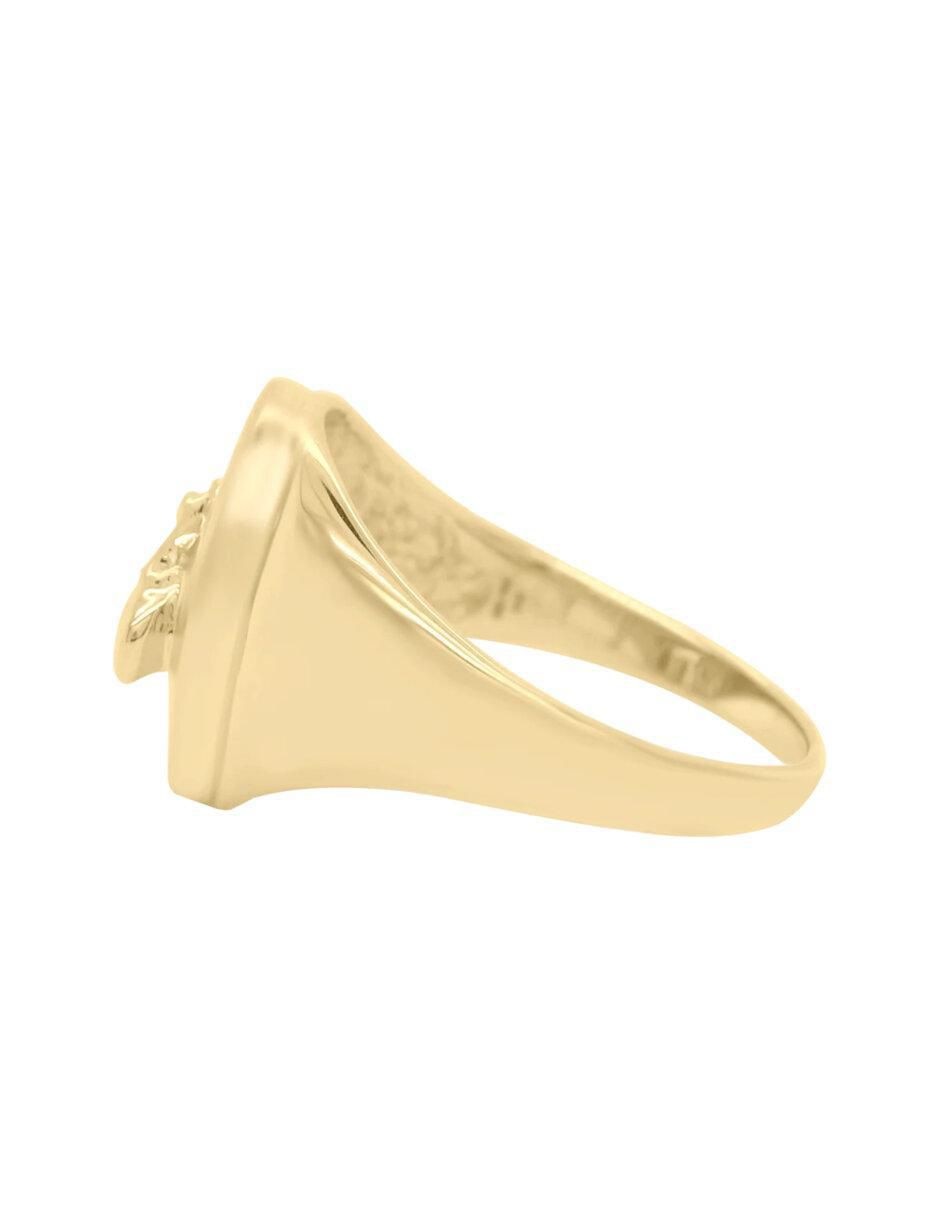 Anillo de caballo 14 k de oro brillante 2