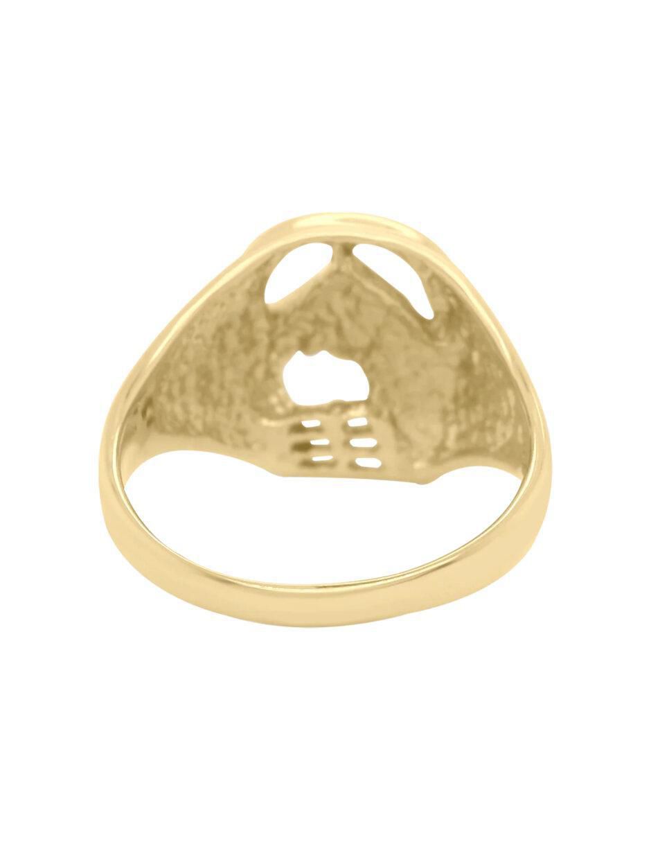 Anillo de caballo 14 k de oro brillante 4