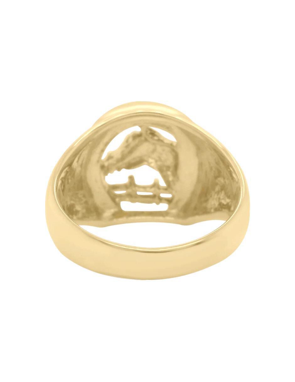 Anillo de caballo Kael 14 k de oro brillante 2