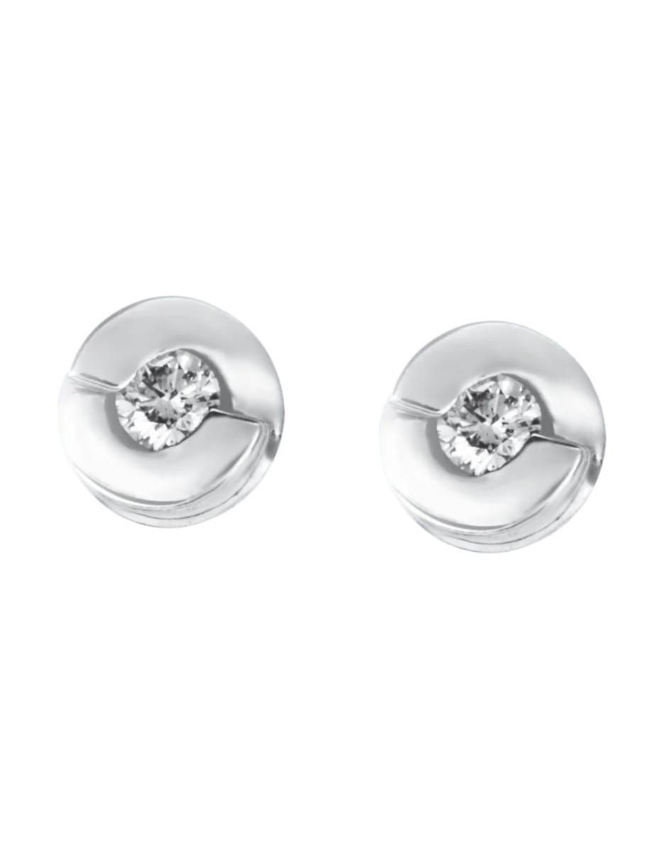 Broqueles Nuvole de oro 14 k con acabado brillante diamante 1
