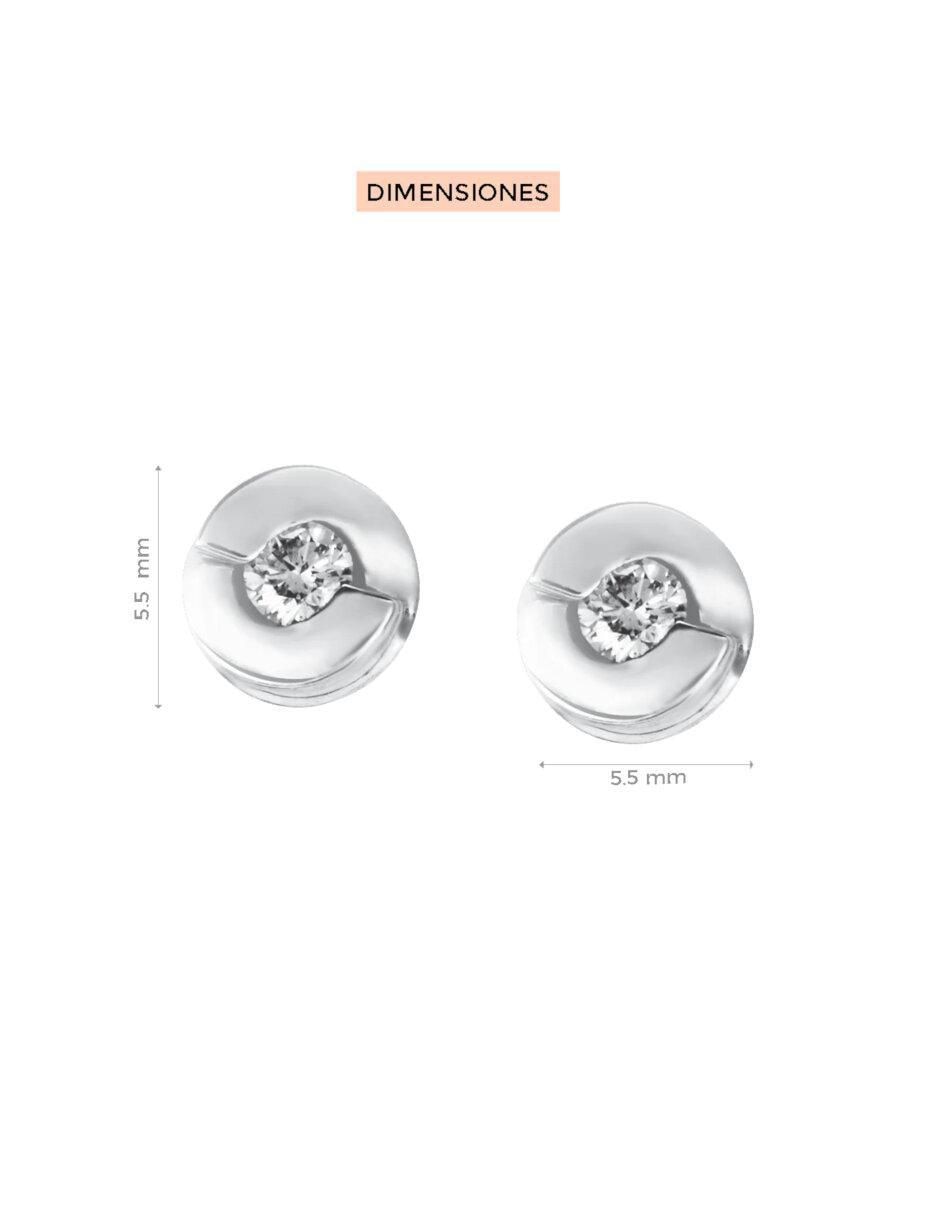 Broqueles "de (si aplica)" redonda no aplica klamore nuvole "de" oro 14 k "con acabado" brillante diamante