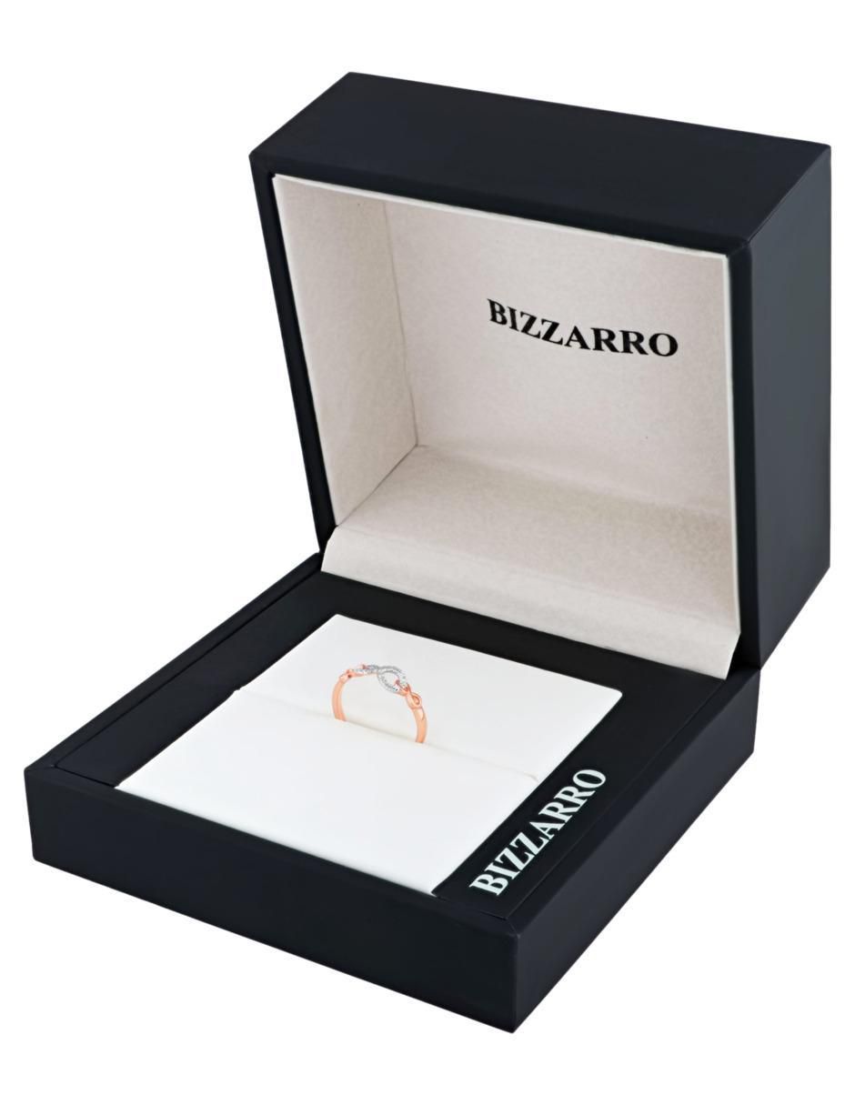 Anillo de infinito 14 k de oro rosa diamante brillante 6