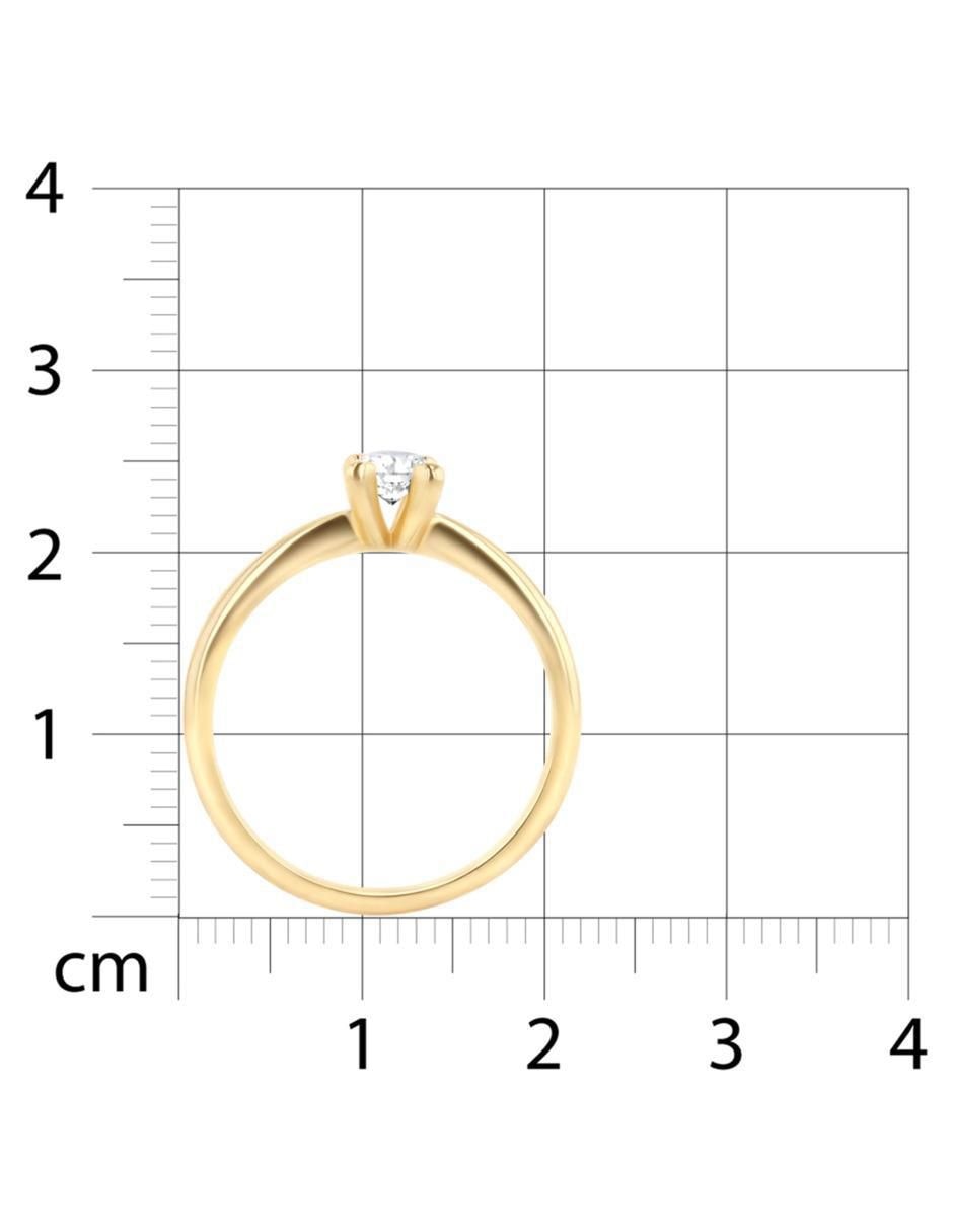 Solitario de oro amarillo 14 k diamante 5