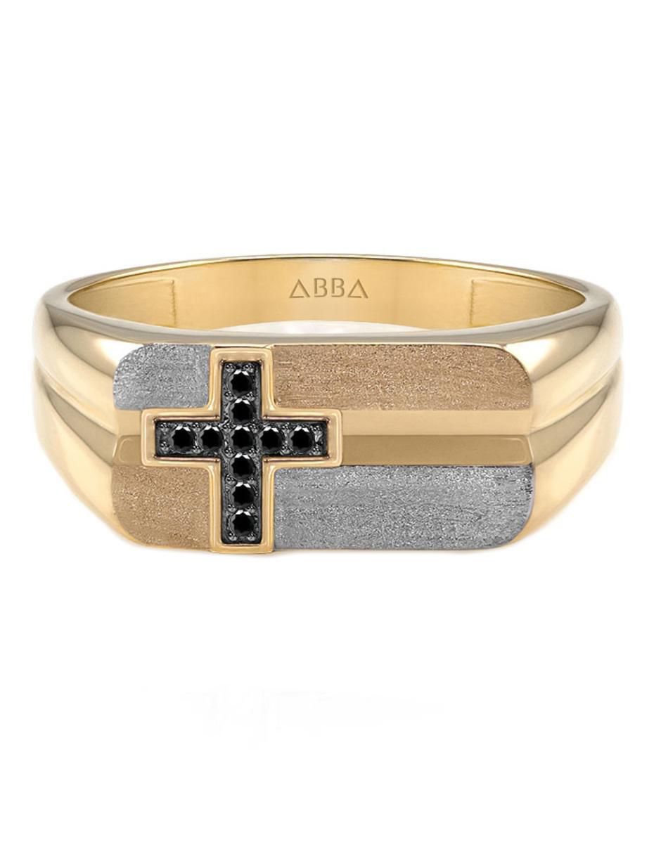 Anillo 10 k de oro zirconia brillante