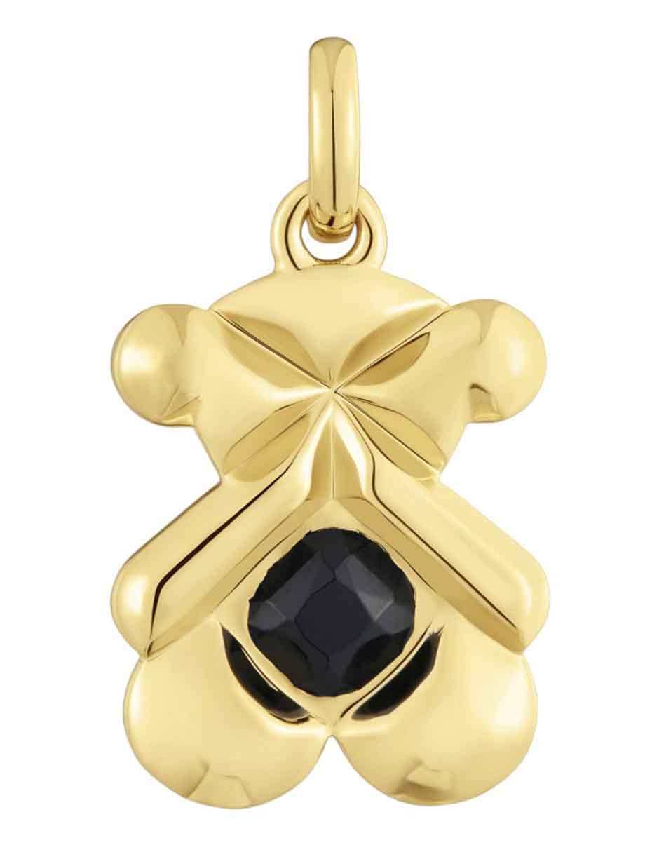 Dije de oso sweet de plata P 925 ónix