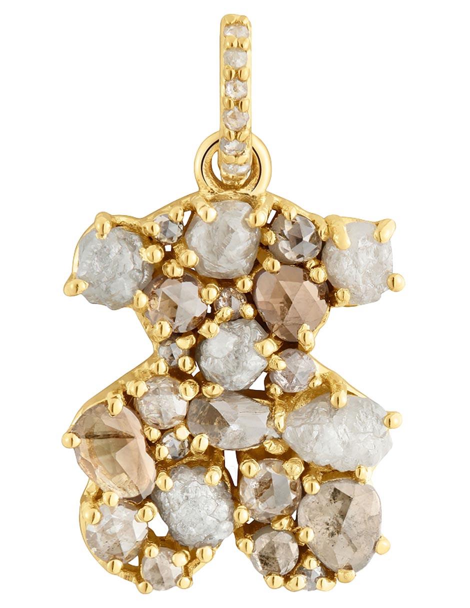 Dije de oso sweet de plata P 925 diamante