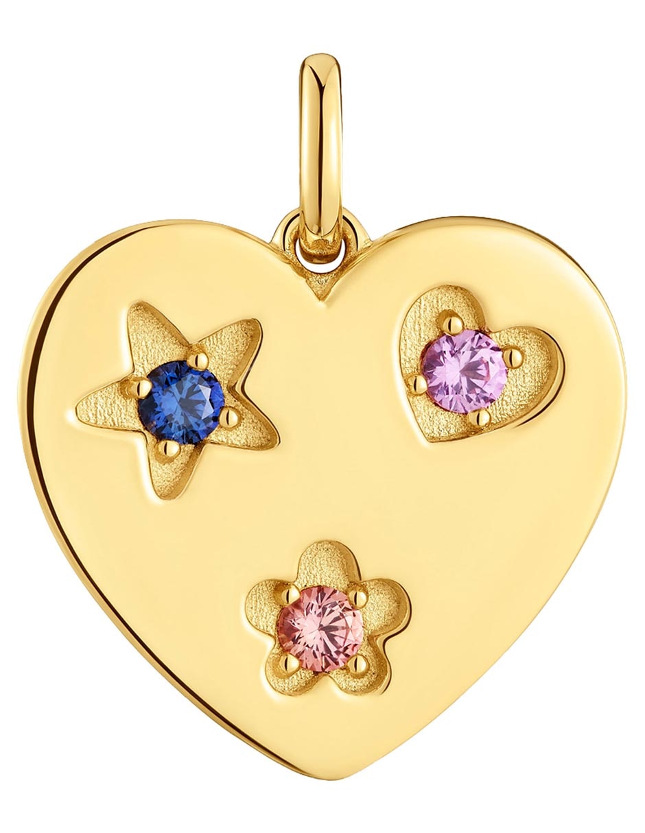 Dije de corazón sweet dolls de plata P 925 zafiro