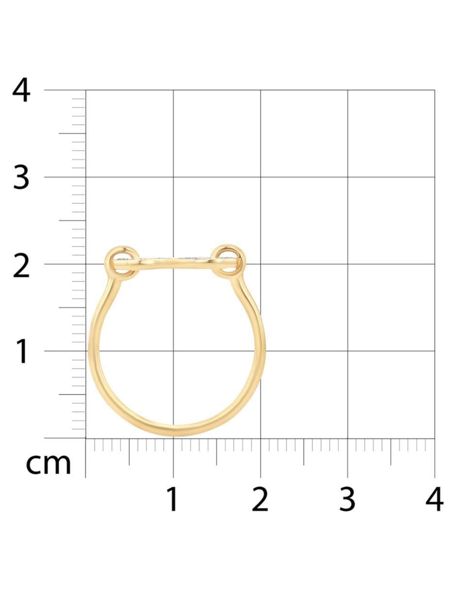 Anillo de infinito 14 k de oro amarillo diamante brillante 6