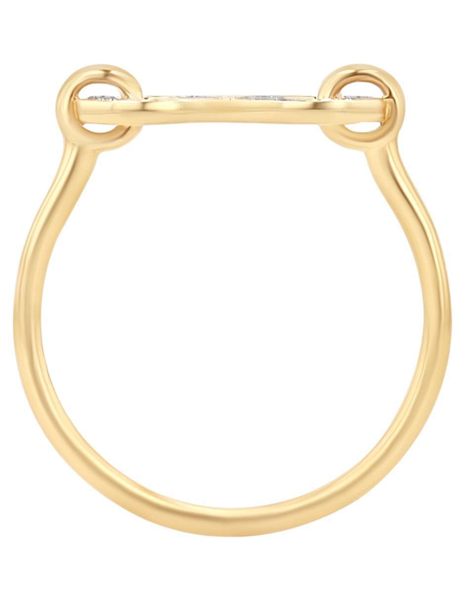 Anillo de infinito 14 k de oro amarillo diamante brillante 4