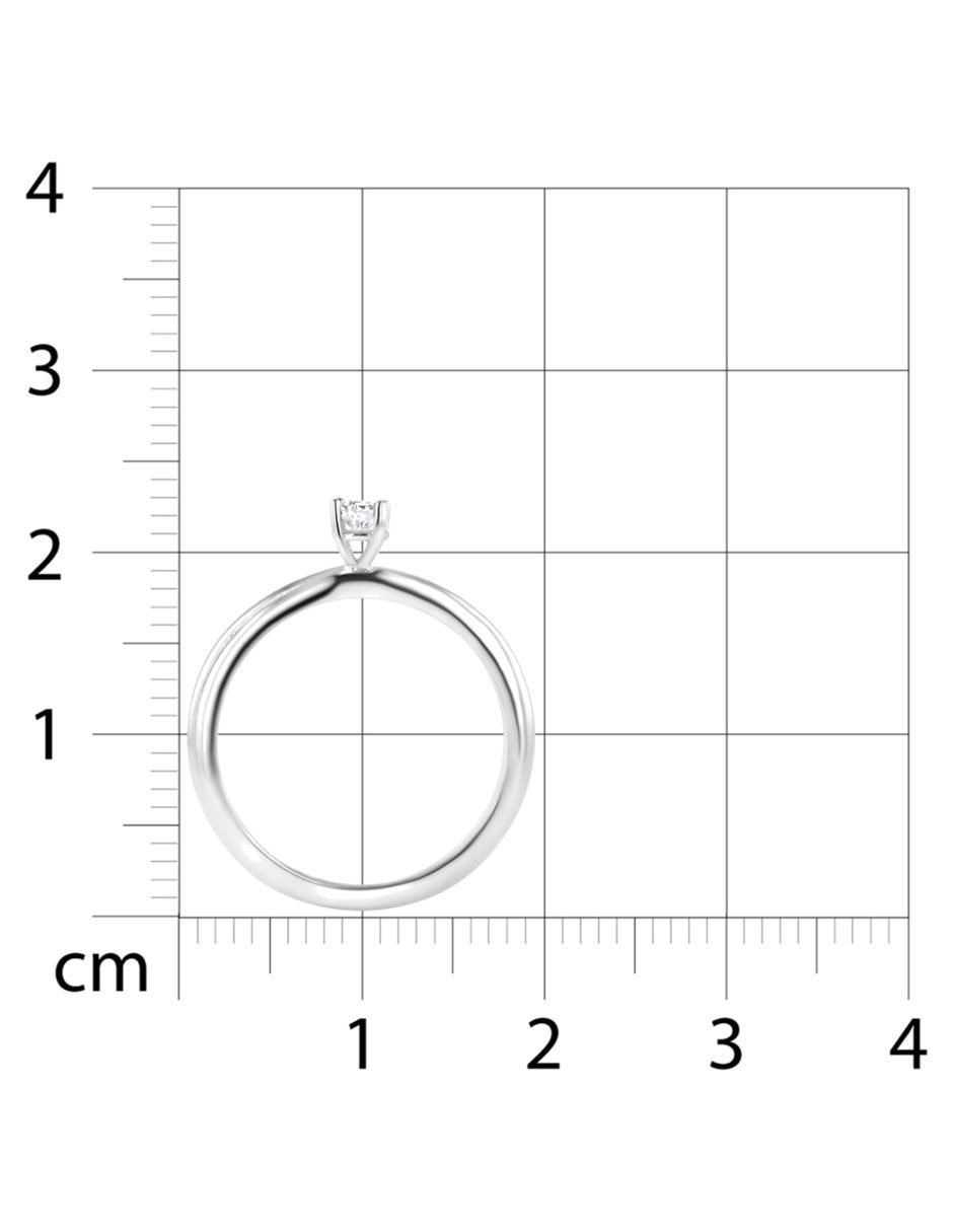 Solitario de oro blanco 14 k diamante 6