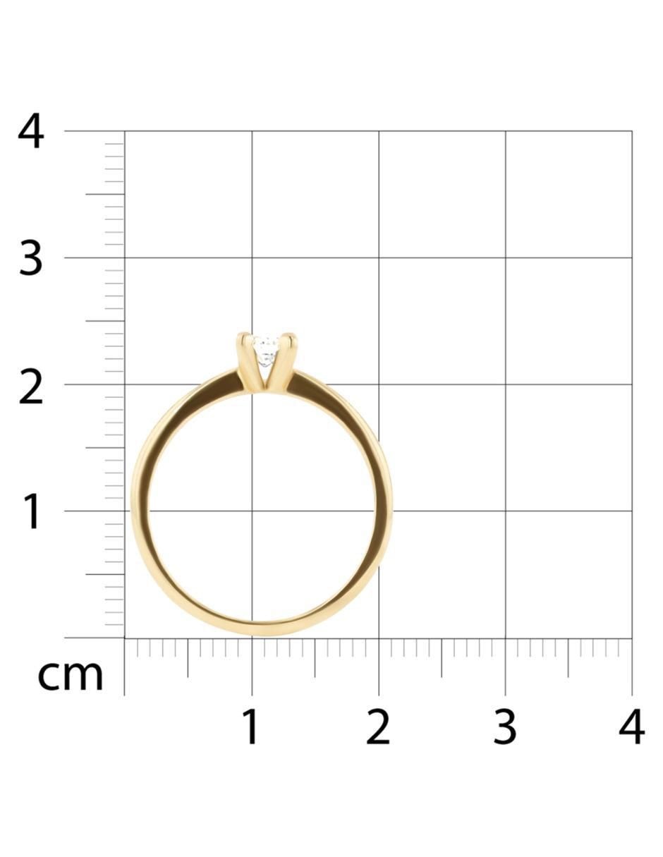 Solitario de oro amarillo 14 k diamante 6