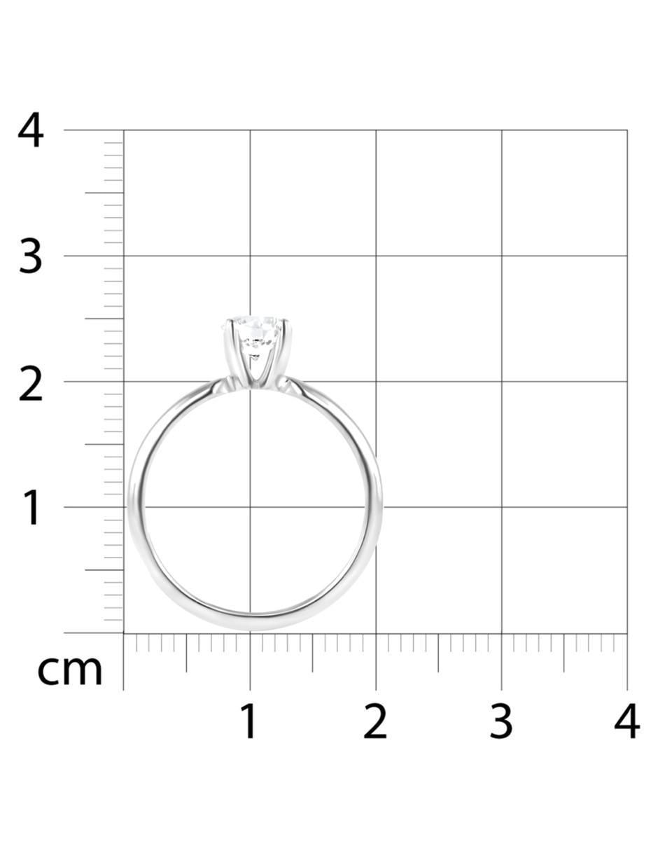 Solitario de oro blanco 14 k diamante 6