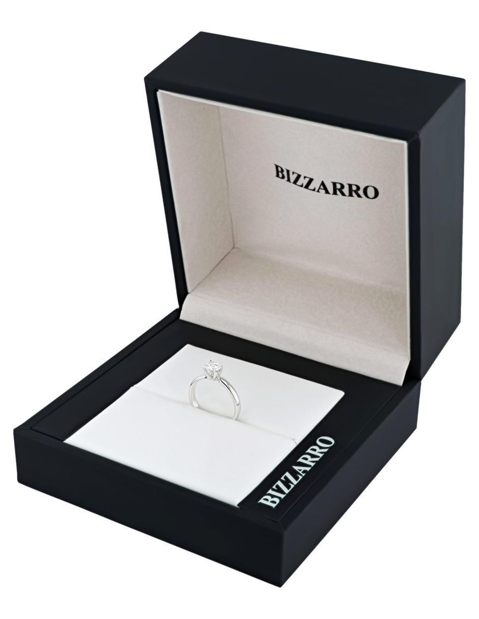 Solitario de oro blanco 14 k diamante 5