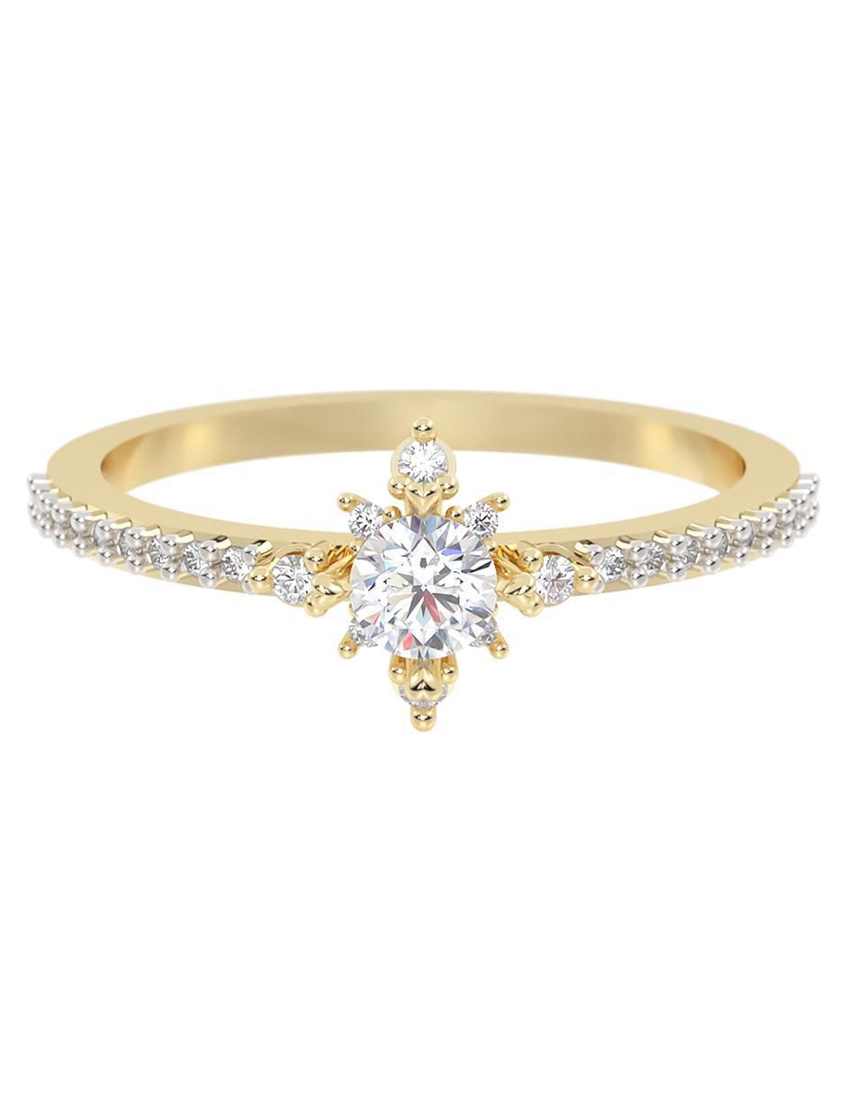 Anillo de compromiso de oro 10 k