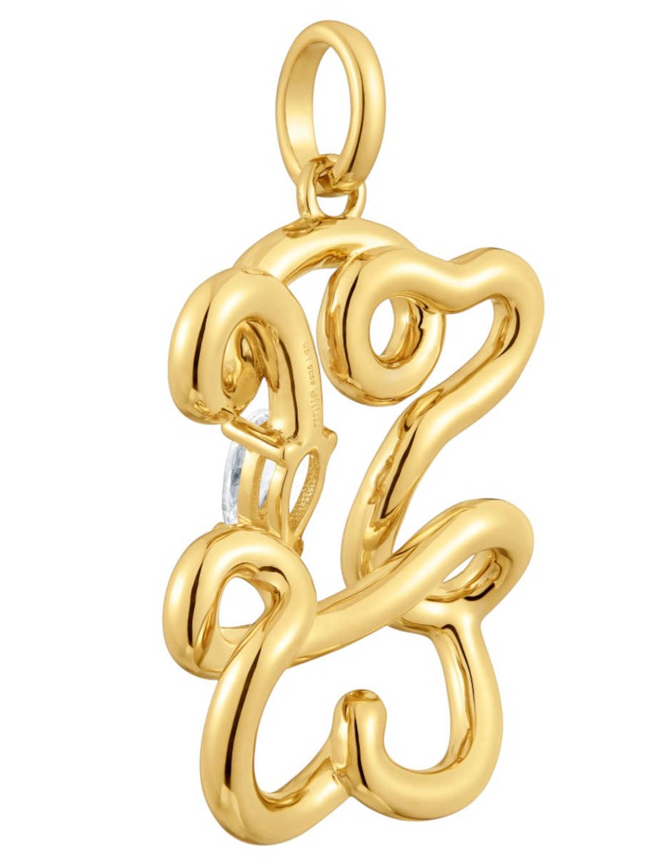 Dije de oso lio lgd de plata P 925 diamante 3