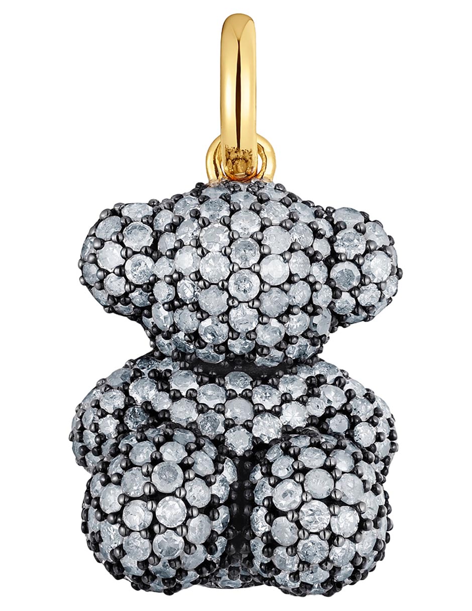 Dije de oso bold bear de plata P 925 diamante