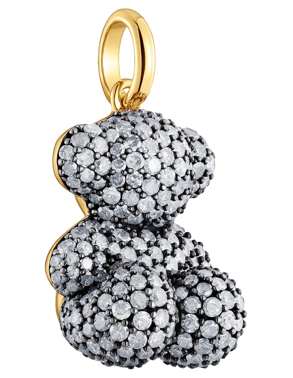 Dije de oso bold bear de plata P 925 diamante 2