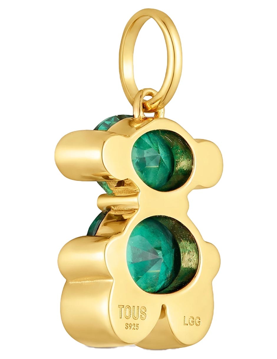 Dije de oso color bear lgg de plata P 925 esmeralda 5