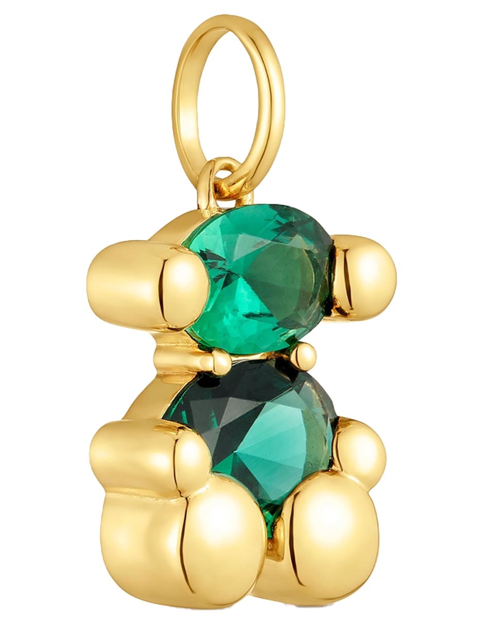 Dije de oso color bear lgg de plata P 925 esmeralda 6