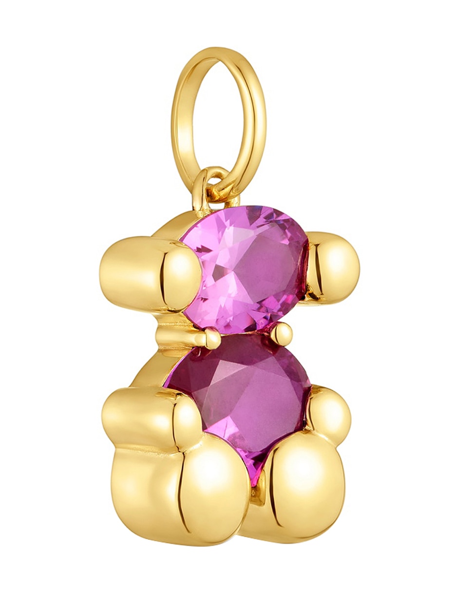 Dije de oso color bear lgg de plata P 925 rubí 2