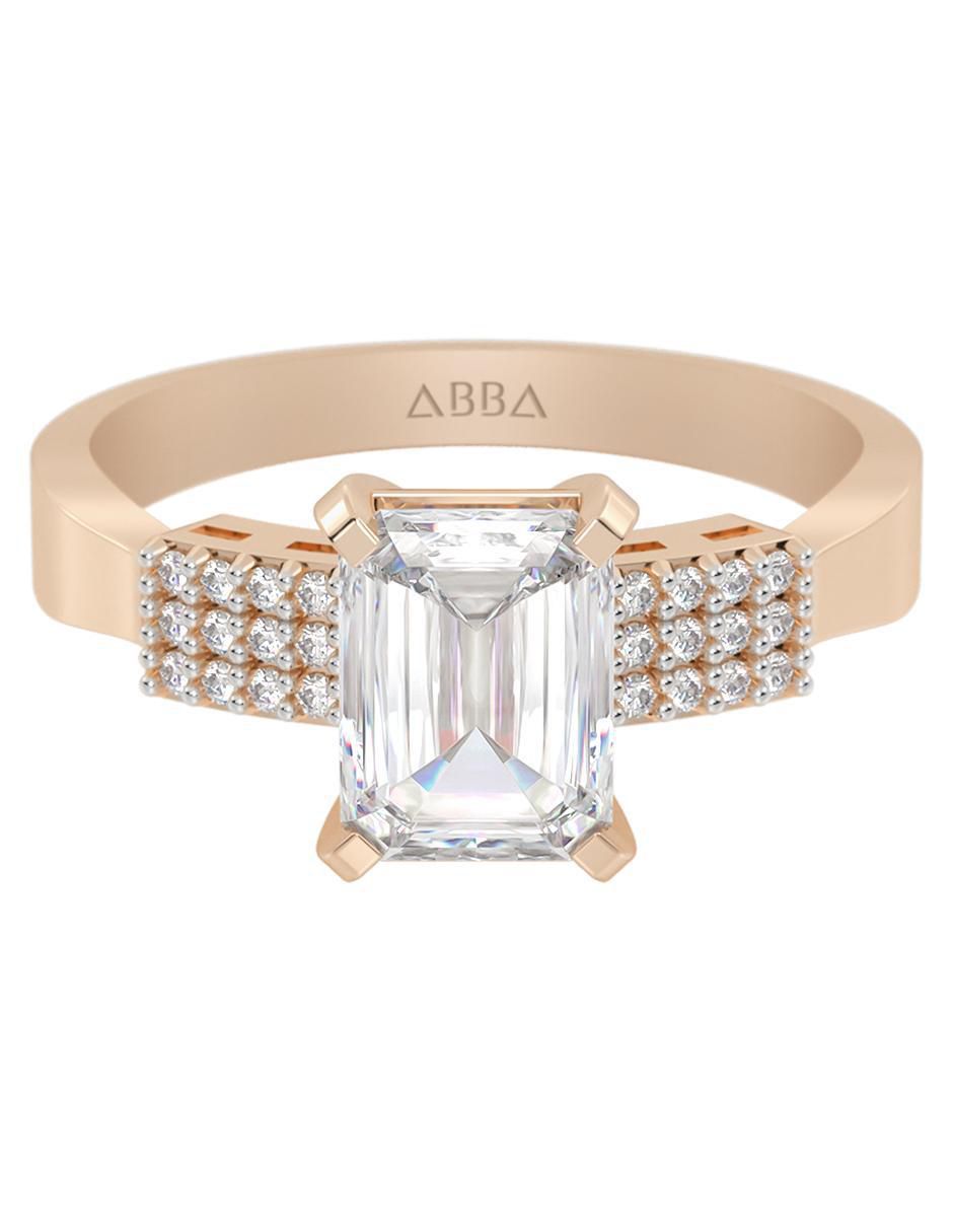 Anillo de compromiso de oro 14 k 1