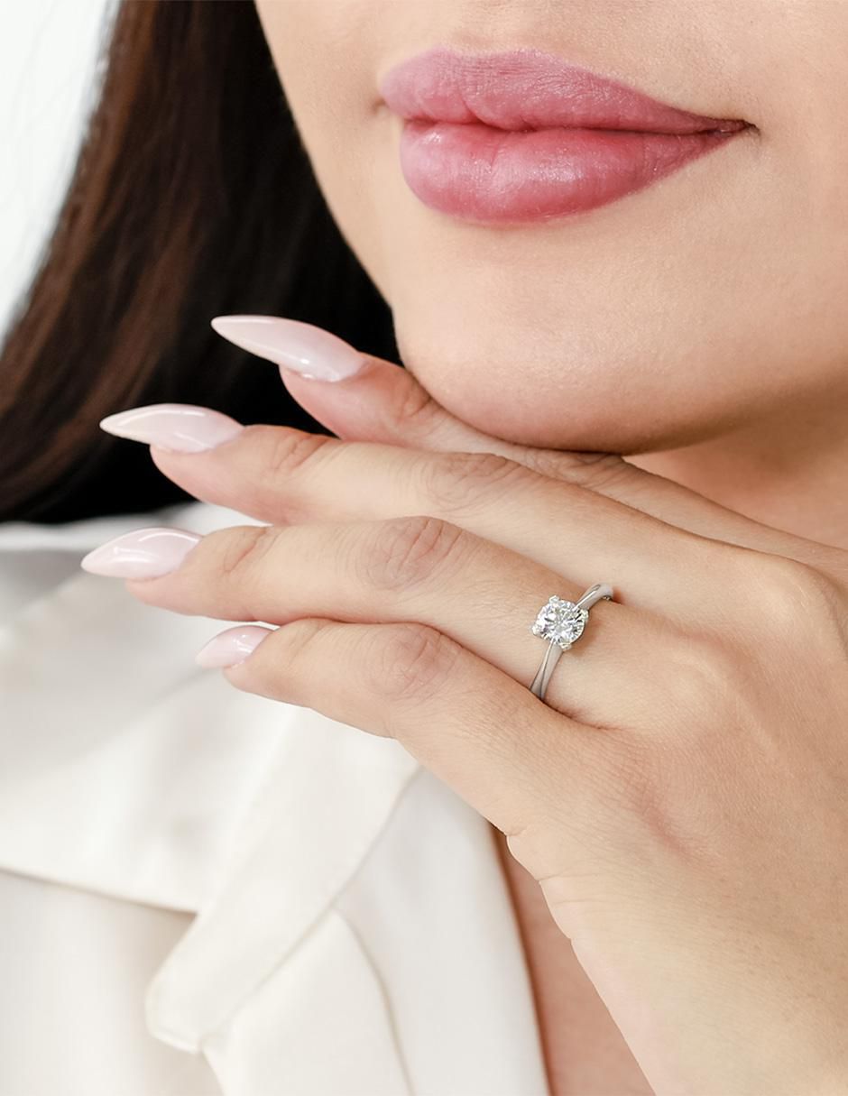Anillo de compromiso de oro 14 k 4