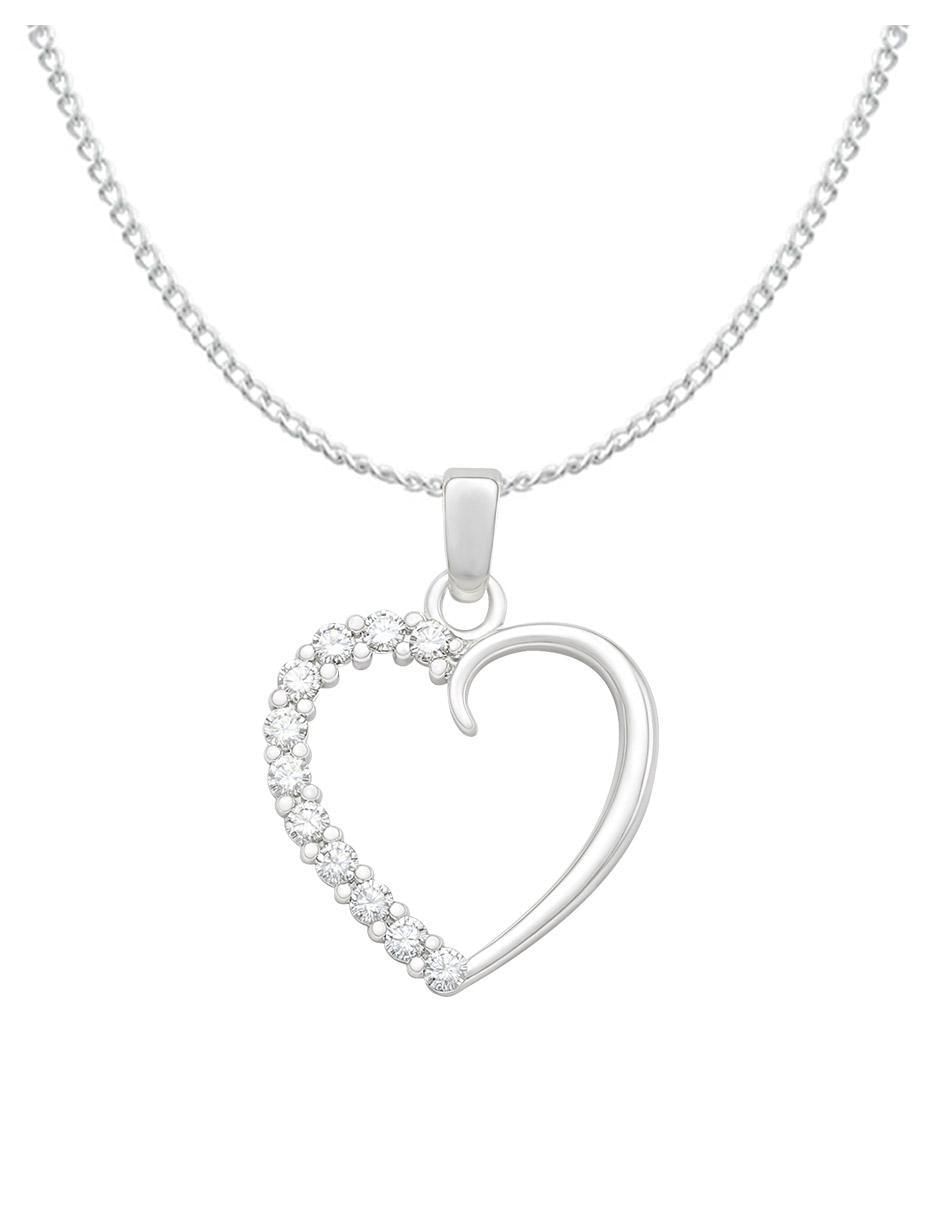 Collar con dije de corazón de plata P 925 2