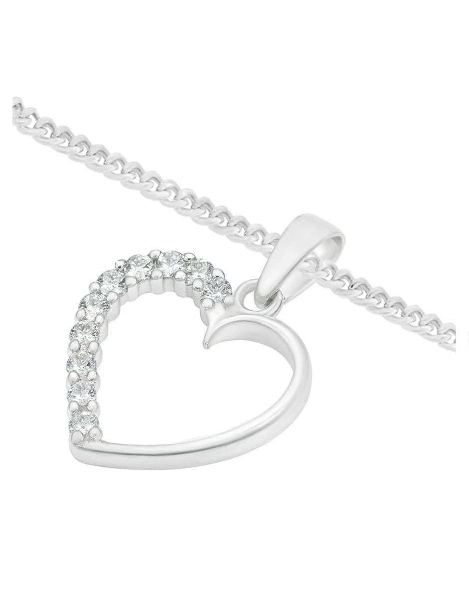 Collar con dije de corazón de plata P 925 4