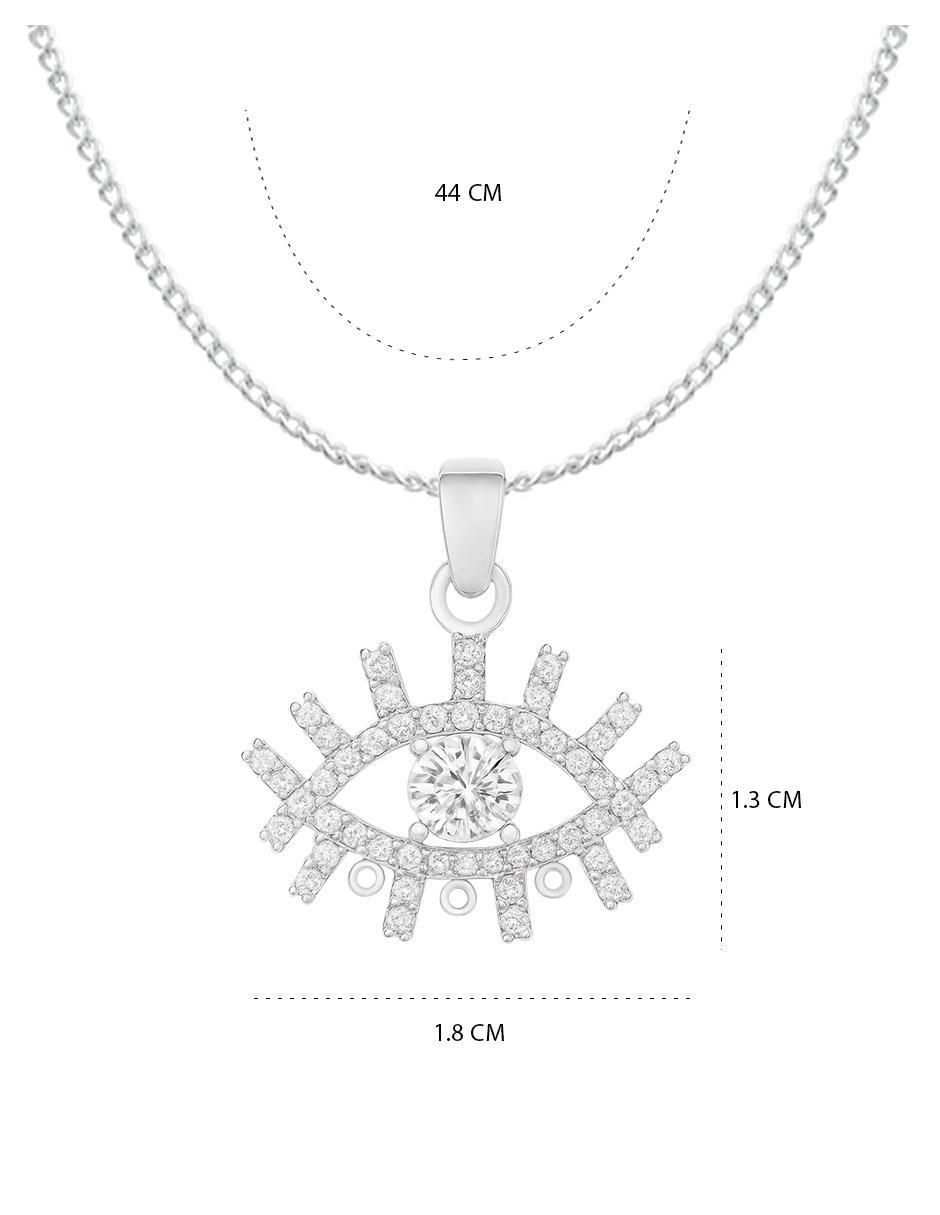 Collar con dije de ojo de plata P 925 6
